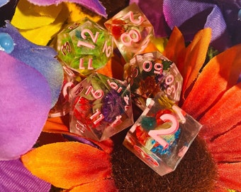 Flower Crown Raw Resin Dice