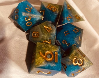 Sea and Shore Raw Resin Dice