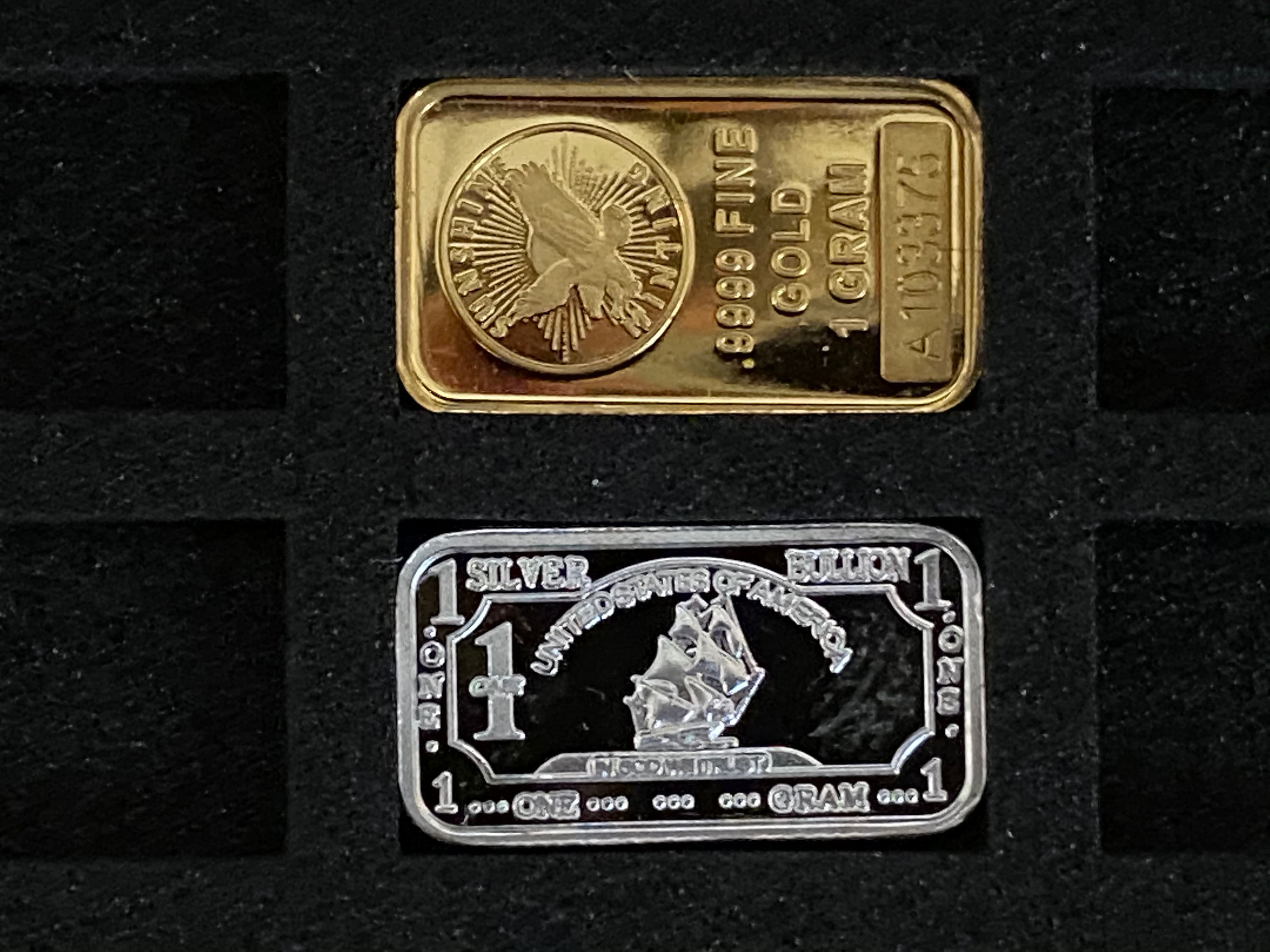 Silver bullion bar Gold Bullion bar Precious Metal Case Etsy