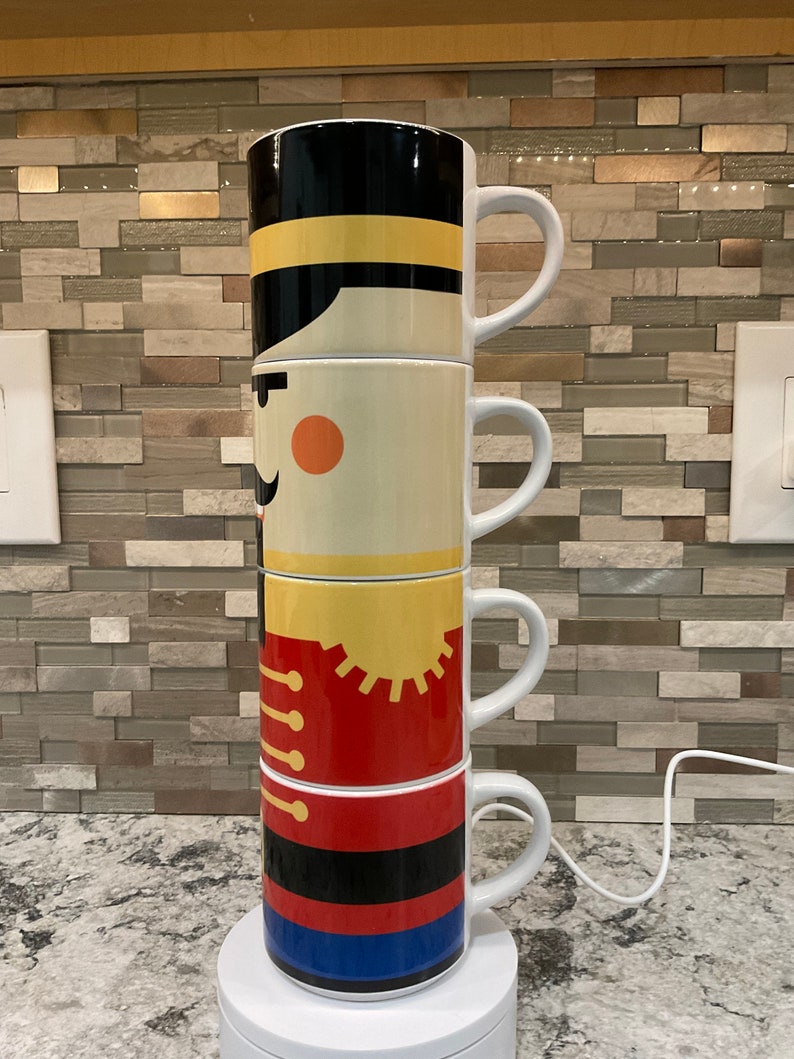 Nutcracker Stackable Coffee Mugs Etsy