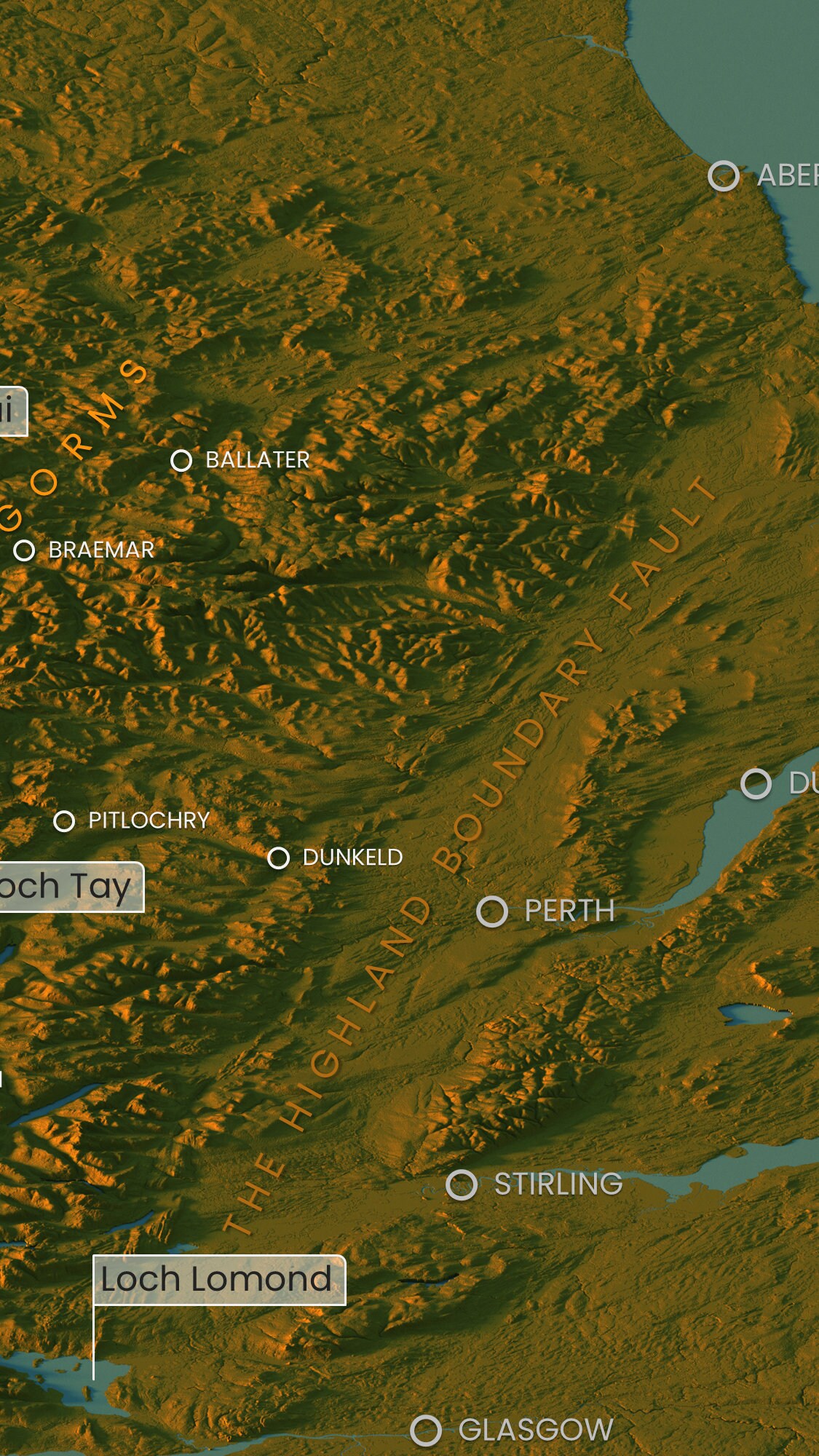 Digital Download of Scottish Highlands terrain map  Etsy