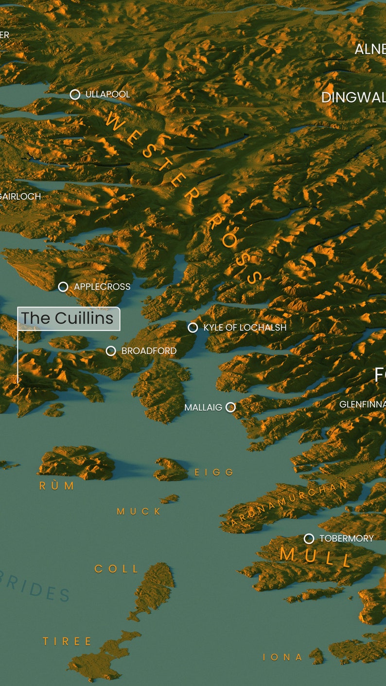 Digital Download of Scottish Highlands Terrain Map - Etsy UK