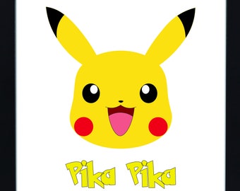 Pikachu - Pika Pika Poster 8x10 Download digitale