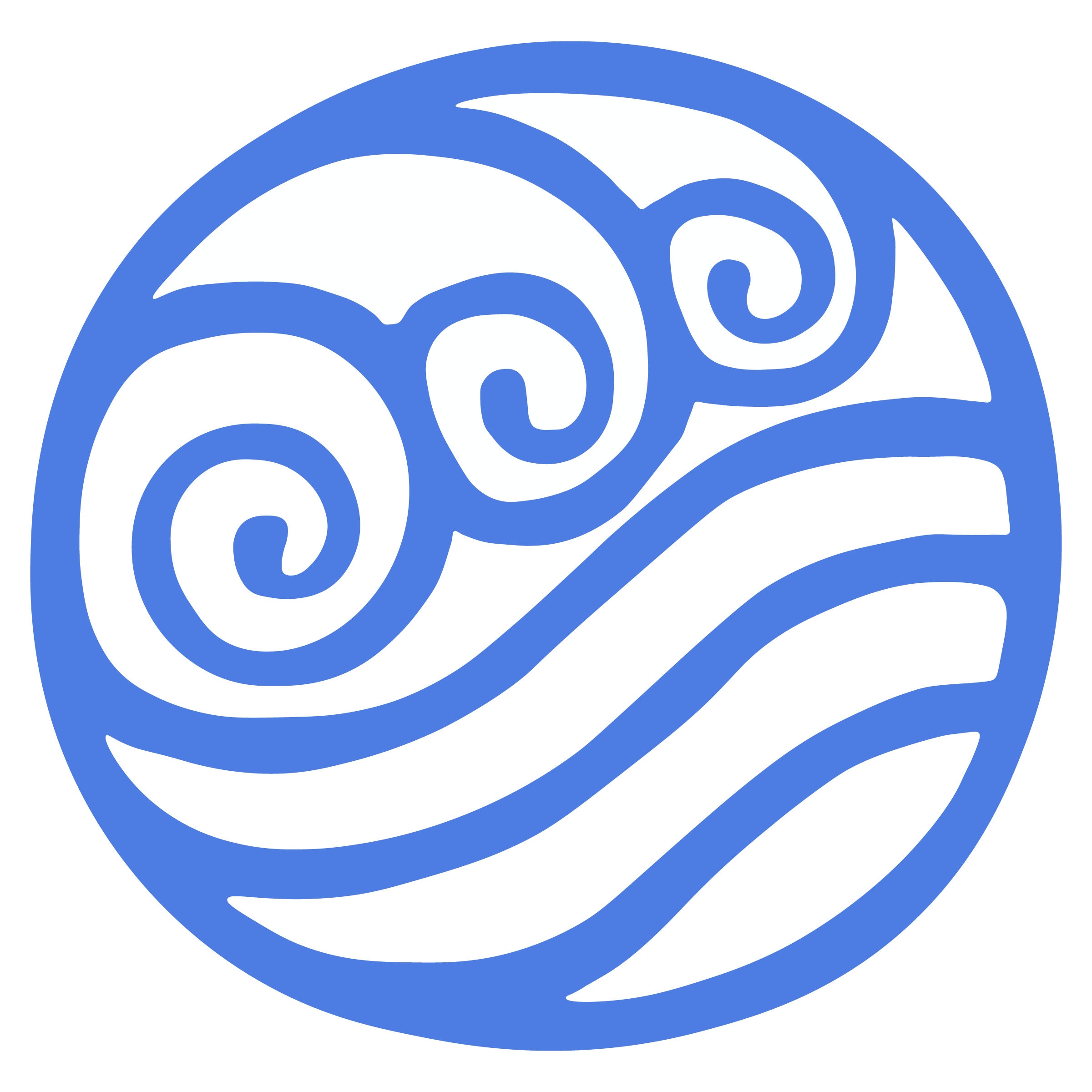 Water Tribe Symbol Colored Digital Download | Etsy