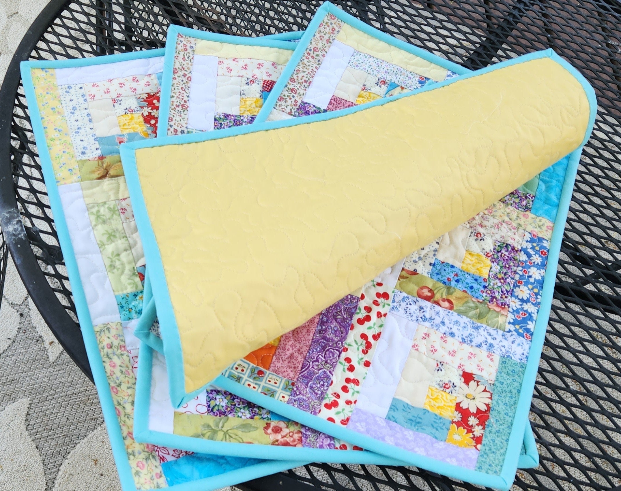 Handmade Quilted Placemats Etsy