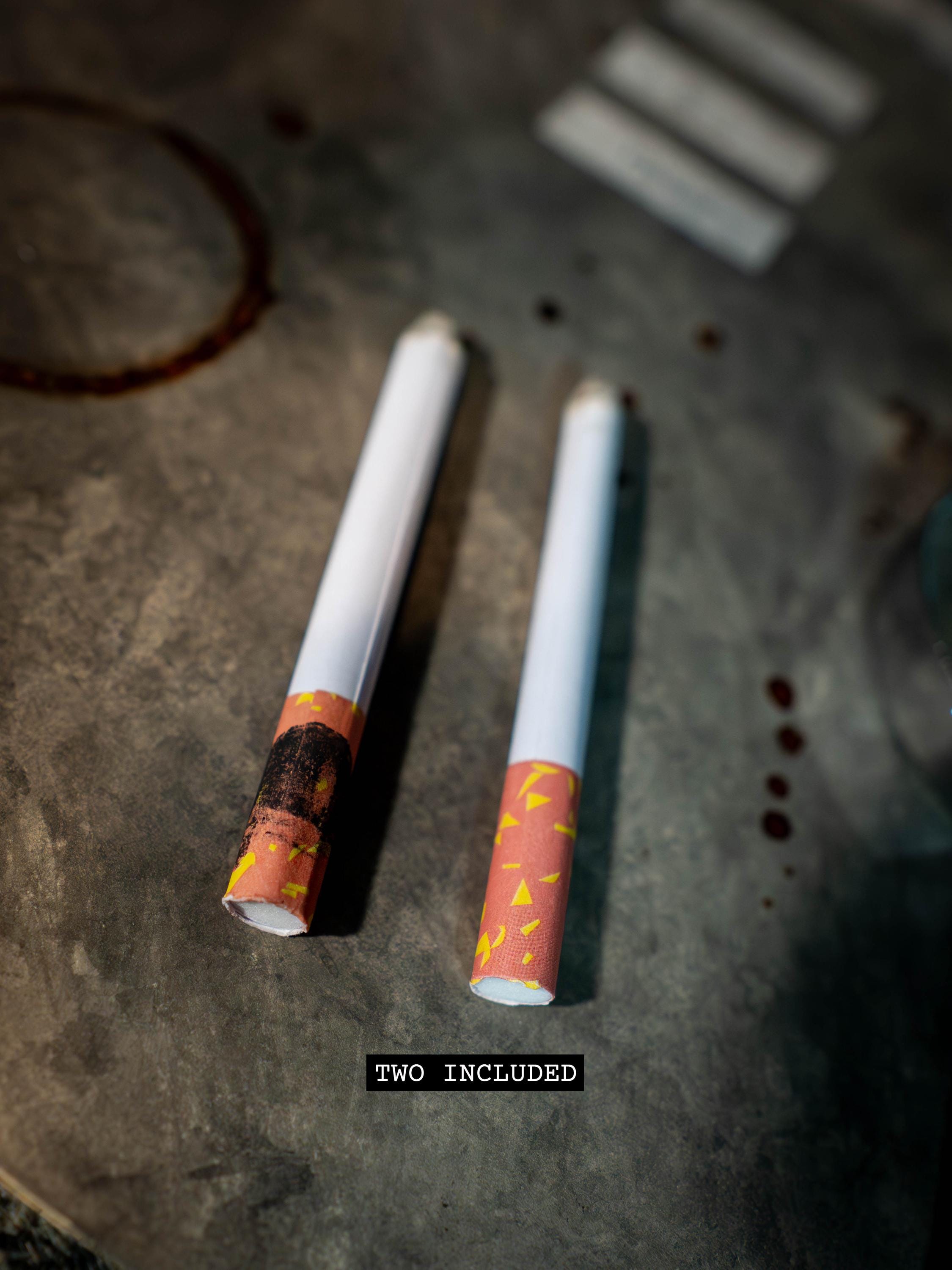 2pcs Realistic Fake Paper Cigarette Prop, Battery-Free Stage Props Perfect For Party Prank And Role Playing P 47832363 Australia