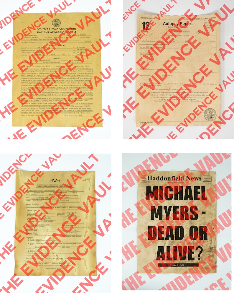 Halloween Movie Prop Form Bundle 4 Forms Etsy