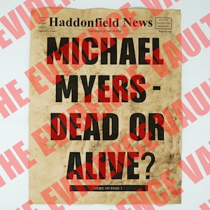 Halloween 6 (1995) Tommy Doyle's Bedroom Newspaper Clipping