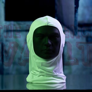 Terrifying Mime Clown Headpiece – Killer Clown Hood Horror Costume, Creepy Halloween Cosplay Prop, Slasher Accessory, Miles County Killer