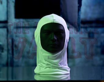 Tocado aterrador de payaso mimo: disfraz de terror con capucha de payaso asesino, accesorio de cosplay de Halloween espeluznante, accesorio de asesino del condado de Miles