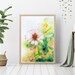 Youth and Age Flower Prints, Colored Pencil Drawing, Printable Art ...