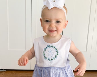 Heirloom hand stitched baby dress, personalized hydrangea baby dress, Easter Dress, Hand Embroidered Spring Dress, Floral Childrens Dress