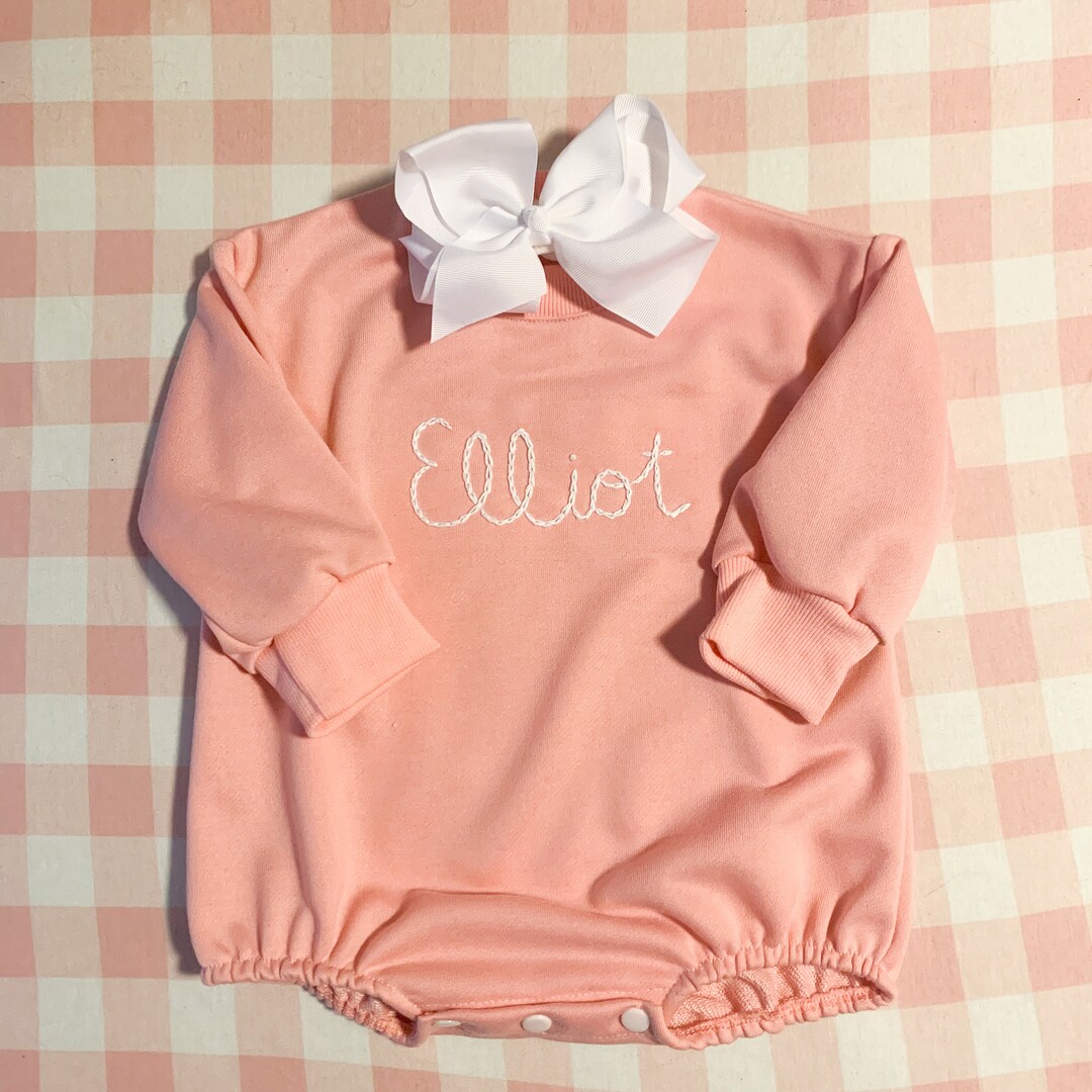 Hand Stitched Baby Bubble Personalized Baby Sweater Baby Boy Etsy