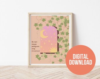 Ivy- Taylor Swift Poster, Taylor Swift Art Print, Digital Download, Taylor Swiftie Merch, Evermore Album Art, Ivy Wall Art,The Eras Tour Art