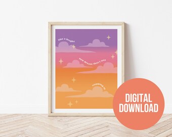 Love You For a Long Time- Digital Download, Maggie Rogers Inspired Art Print, Maggie Rogers Poster, Maggie Rogers Printable Art