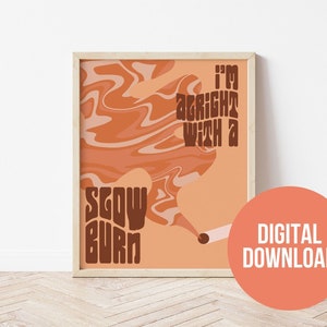 Slow Burn - Kacey Musgraves inspiriert Kunstdruck, digitaler Download, Kacey Musgraves inspiriert Poster, Slow Burn Wandkunst, Wohnheim Wand Kunst Dekor