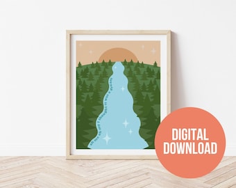 Alaska- Maggie Rogers Inspired Art Print, Digital Download, Dorm Wall Art, Maggie Rogers Art, Maggie Rogers Poster, Alaska Art,Alaska Poster