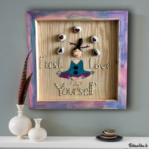 Geschenke für Yogis-Yoga Liebhaber Geschenk-Yogi Geschenke-Kiesel kunst bild-Yoga Freund Geschenk-Yoga Lehrer Geschenk-YogaLehrer Geschenk-Achtsamkeit Geschenk