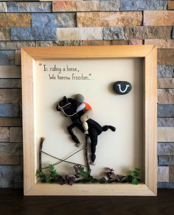 Horse lover gift-Pebble art horse-Horse gifts-Horse lovers gift-Horse pebble art-Unique horse gifts-Horse art-Horse lovers-Pebble art