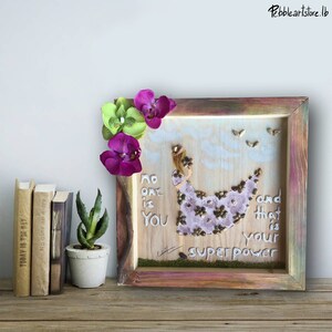 personalized pebble art gift-handmade gift for my friend-framed pebble art friend-unique friend gift-to my best friend gift-special friend