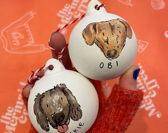 Décoration de Noël personnalisée portrait d'animal de compagnie