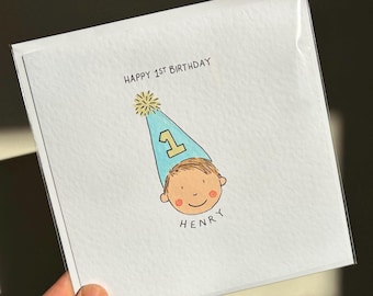 Carte portrait d'anniversaire peinte à la main : caricature personnalisée