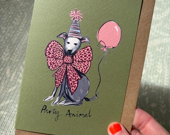 Carte chien Party Animal