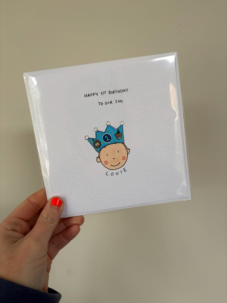 Tarjeta de cumpleaños con retrato pintado a mano: caricatura personalizada imagen 2