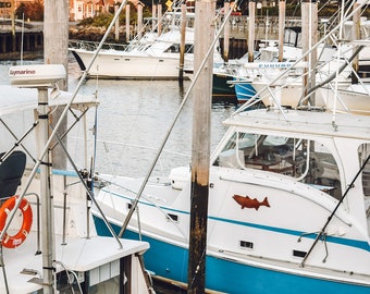 Cape Cod Photography by simplymekb - Un-Framed Photo Print of Nautical Fishing Boats at Rock Harbor in Orleans