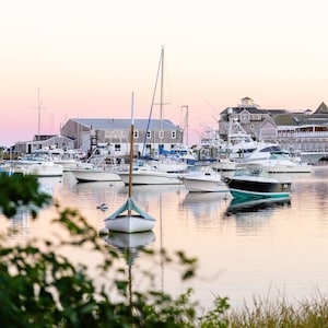 Cape Cod Photography by simplymekb - Un-Framed Photo Print of a Vibrant Sunset at Wychmere Harbor in Harwich Port