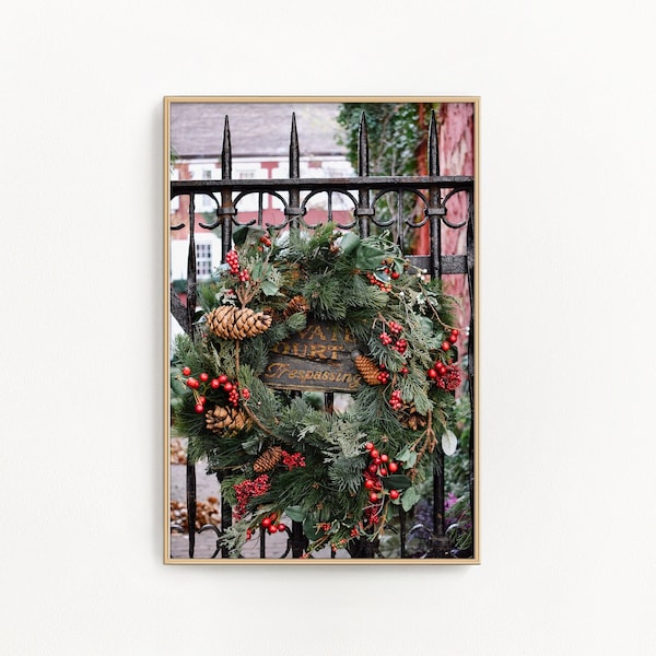 New York City Photography by simplymekb - Un-Framed Photo Print of a Christmas Wreath at Grove Court in West Village