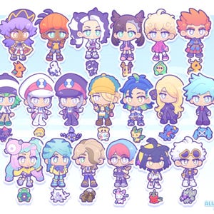 CHAVEIRO - PKMN Trainers Multi-Link Chaveiro/Charme de Acrílico Transparente Dupla Face