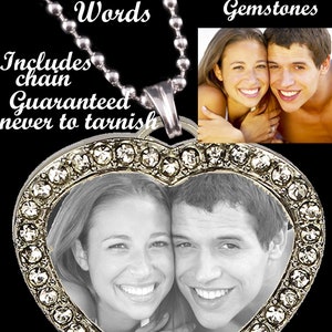 PERSONALISED HEART PENDANT with photo or words