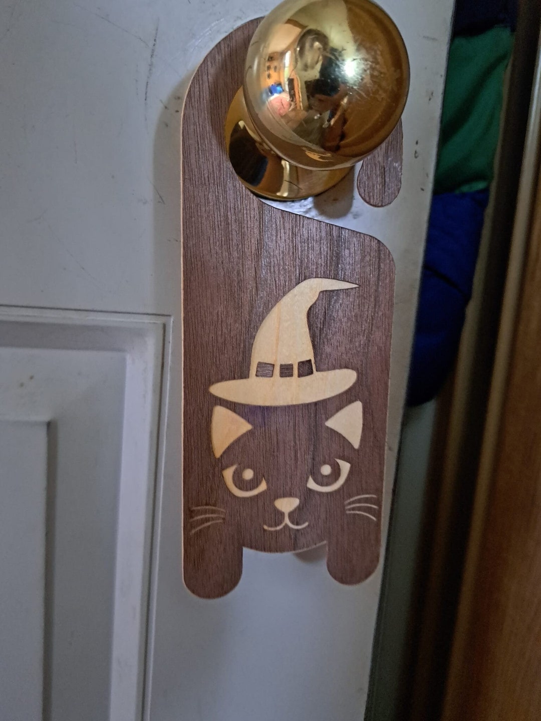 Cat Kitty Cute Door Hangers Wooden Door Hangers for Cat Etsy