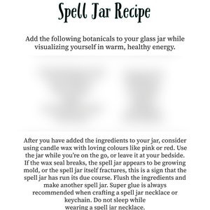 Receta de tarro de hechizos de amor propio / Tarro de hechizos de bricolaje / Magia de amor propio / Grimorio del libro de las sombras / Hechizo digital / Png PDF Jpg Descargar para brujas imagen 2