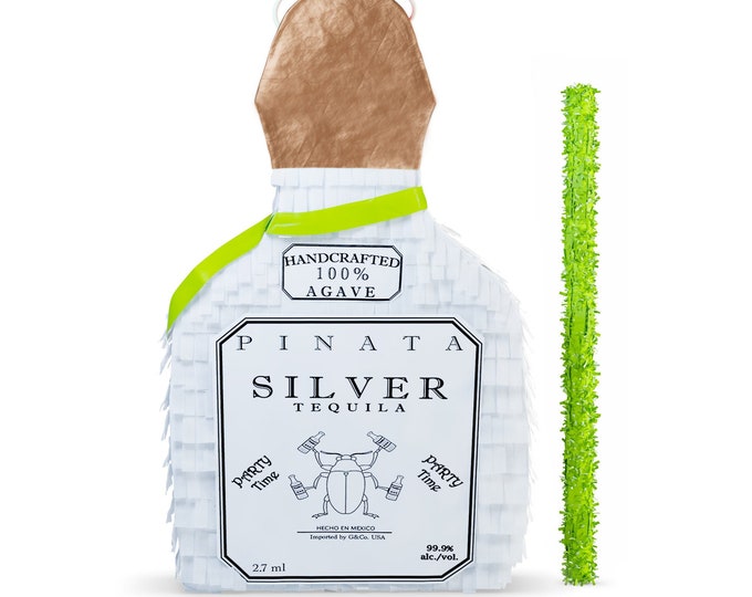 Tequila Bottle Pinata With Stick Etsy