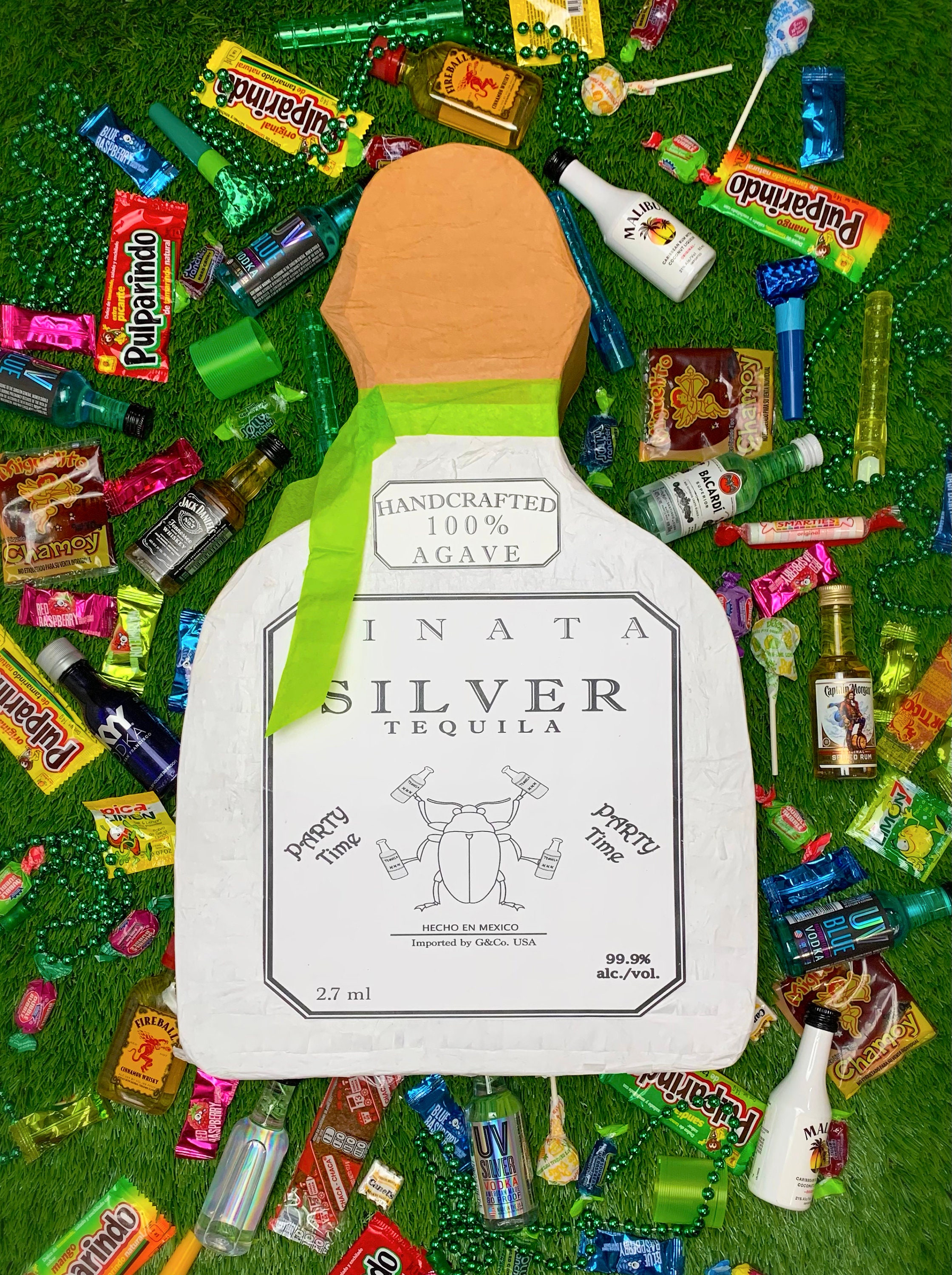 Tequila Bottle Pinata with Stick Etsy