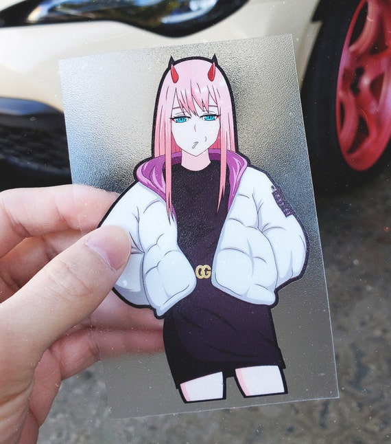 Waifu Sticker - PEEK - Anime Stickers - Car Stickers Vinyl Stickers  Decorative Waifu Sticker (4.6 x 6)