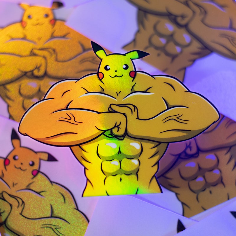 Buff Pikachu - Etsy