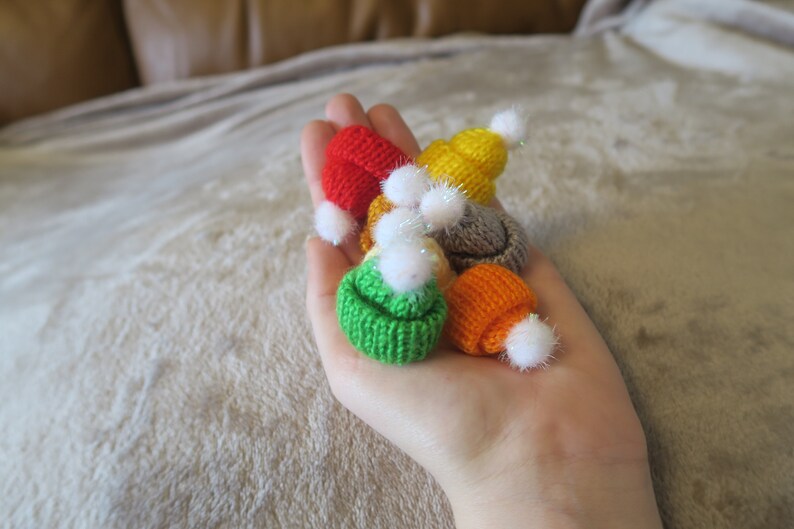 Snuggly Snake // Knitted Pet Beanie Hat Mini Winter Pom Small image 9