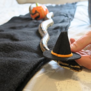 Hissy Halloween // Mini Black Witches Hat For Snakes Reptiles Pets Hamster Guinea Pig Fancy Dress Spooky Wizard Cute Gift Frogs Cats Animals image 4