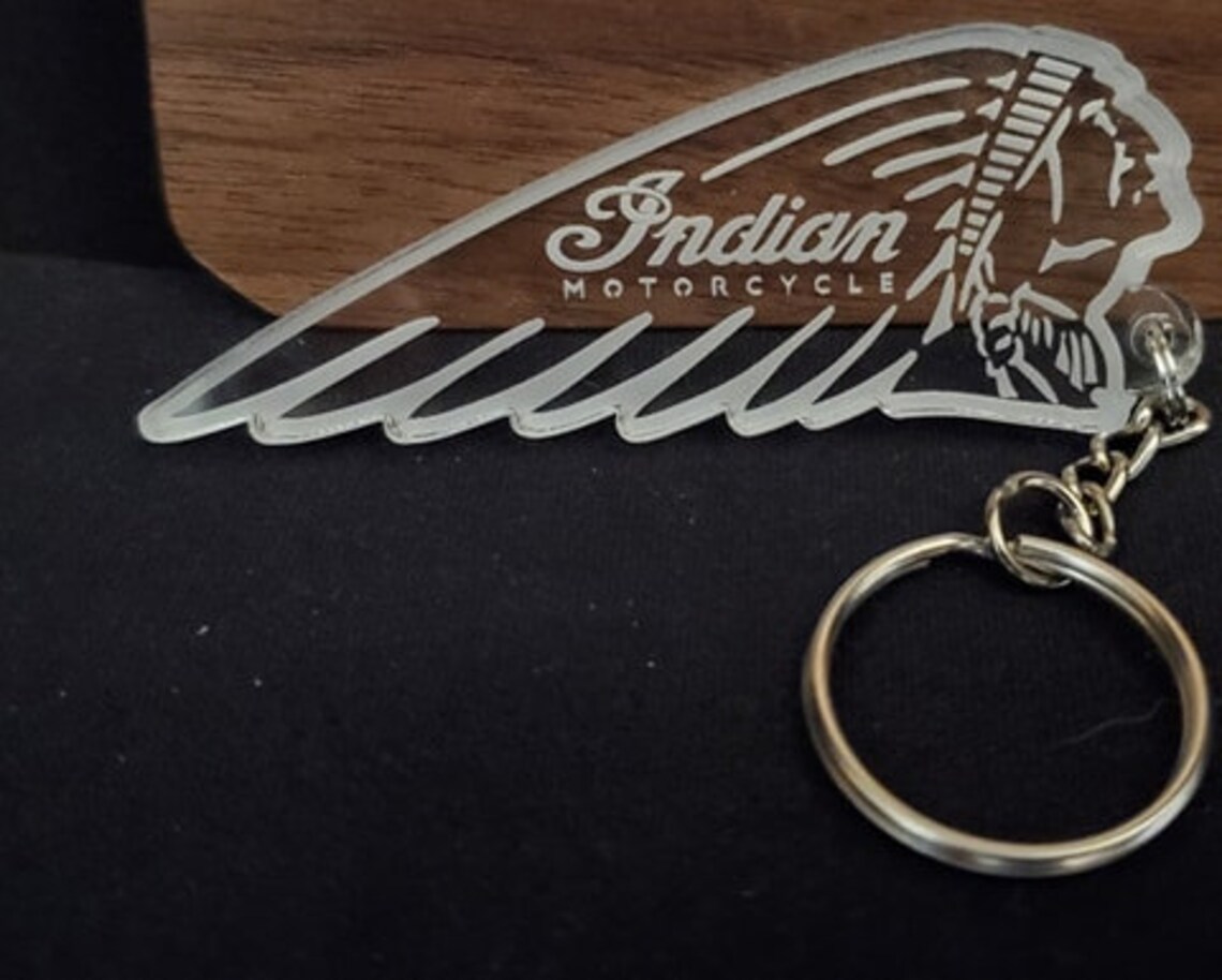 Indian Motorcycle Acrylic Keychain Etsy