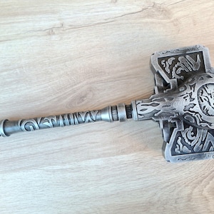 Hammer Mjölnir of Lara croft replica from Tomb Raider for cosplay,3d printed and finished painted hammer thor of Lara Croft Pla Plastic made
