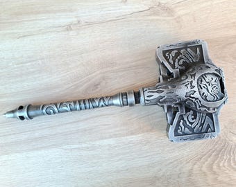 Hammer Mjölnir of Lara croft replica from Tomb Raider for cosplay,3d printed and finished painted hammer thor of Lara Croft Pla Plastic made