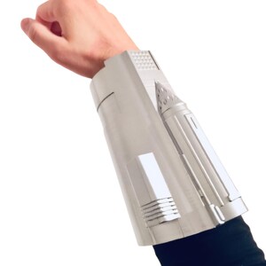 Mandalorian Beskar Gauntlets Set of 2 Vambrace,Forearm Beskar Armor gauntlets,Star Wars Mandalorian Costume Cosplay left and right image 1