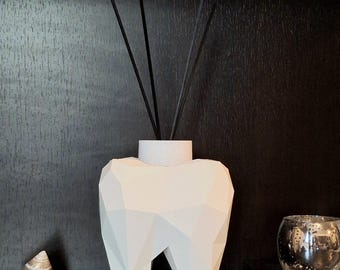 Molar Tooth Perfume Support Big Size,Planter,Pen and Pencils support in a Geometric Tooth Low poly shape,dentist office decor.