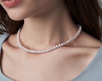 Premium Pearl Necklace, Multi-way Versatile Premium Freshwater Pearl and Solid 18K Gold