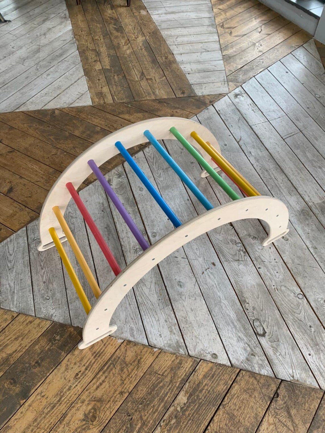 Rainbow Kids Climbing Arch for Toddler with Rock Climbing Etsy