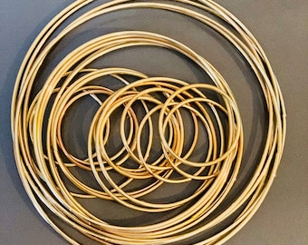 Weiß, Golden, Schwarz, Silber Traumfänger, MetallReif, bei 40 cm Messing vergoldeter Ring Makramee, Traumfänger, DIY Ringe, großer Hoop