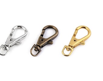 Small METAL SNAP Hook 4 MM, Carabiner for keys, Carabiner for the purse
